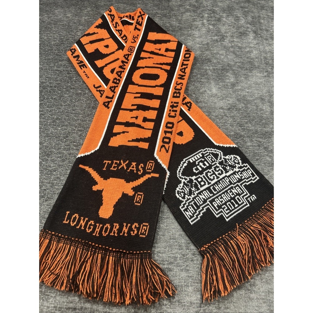 Texas Longhorns 2010 Big‎ 12 Championship Scarf vs Nebraska Officially Licensed